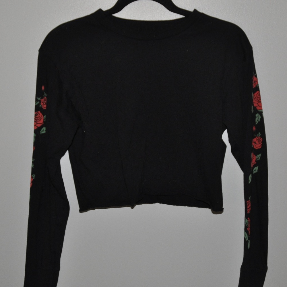 Ripple Cropped Rose Long Sleeve S